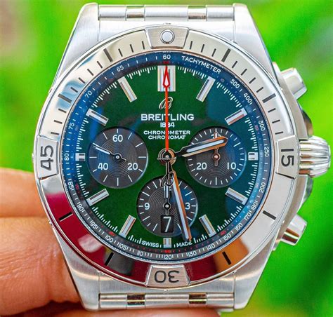 breitling chronomat b01 green|Breitling b01 for sale.